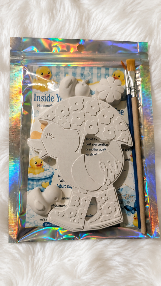 Rain Duckie Plaster Paint Kit 🦆🌧️🌼