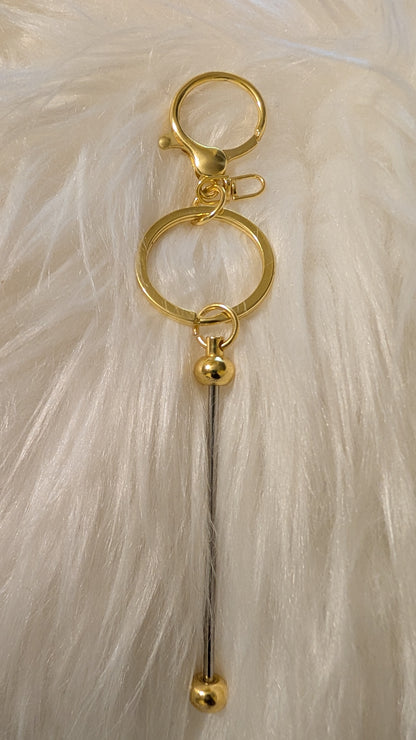 Coffee Lover Gnome Beaded Keychain