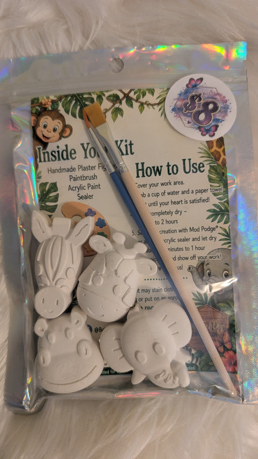Jungle Buddies Plaster Paint Kit 🐒🌿🦒